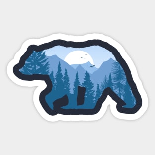 Grizzly Bear forest Sticker